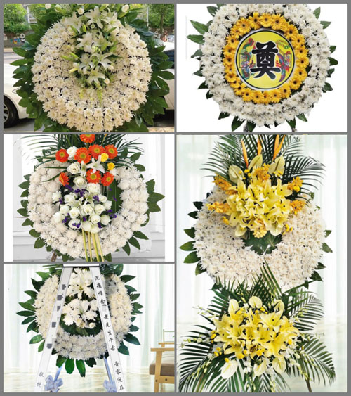 湖北孝感市大悟县大新镇江山村花圈速递
